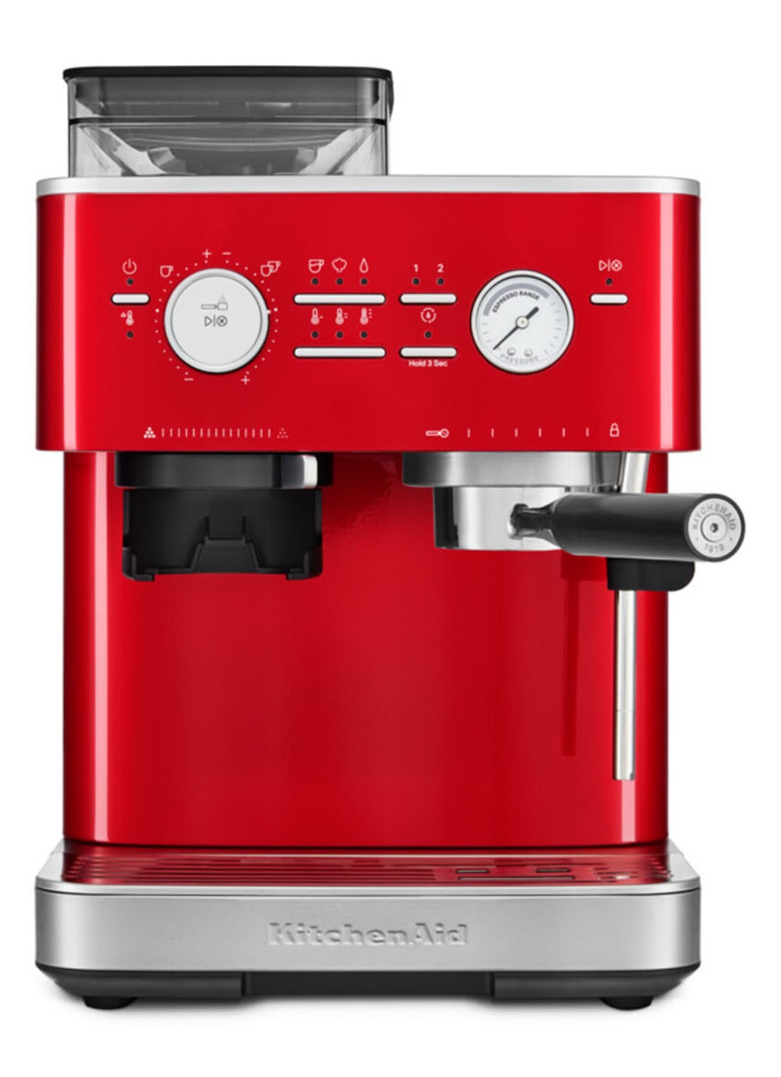 KitchenAid Halfautomatische espressomachine met koffiemolen - detail 4 rood