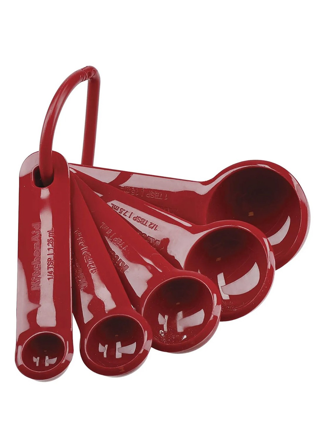 KitchenAid Maatlepel set van 5 - voorkant rood