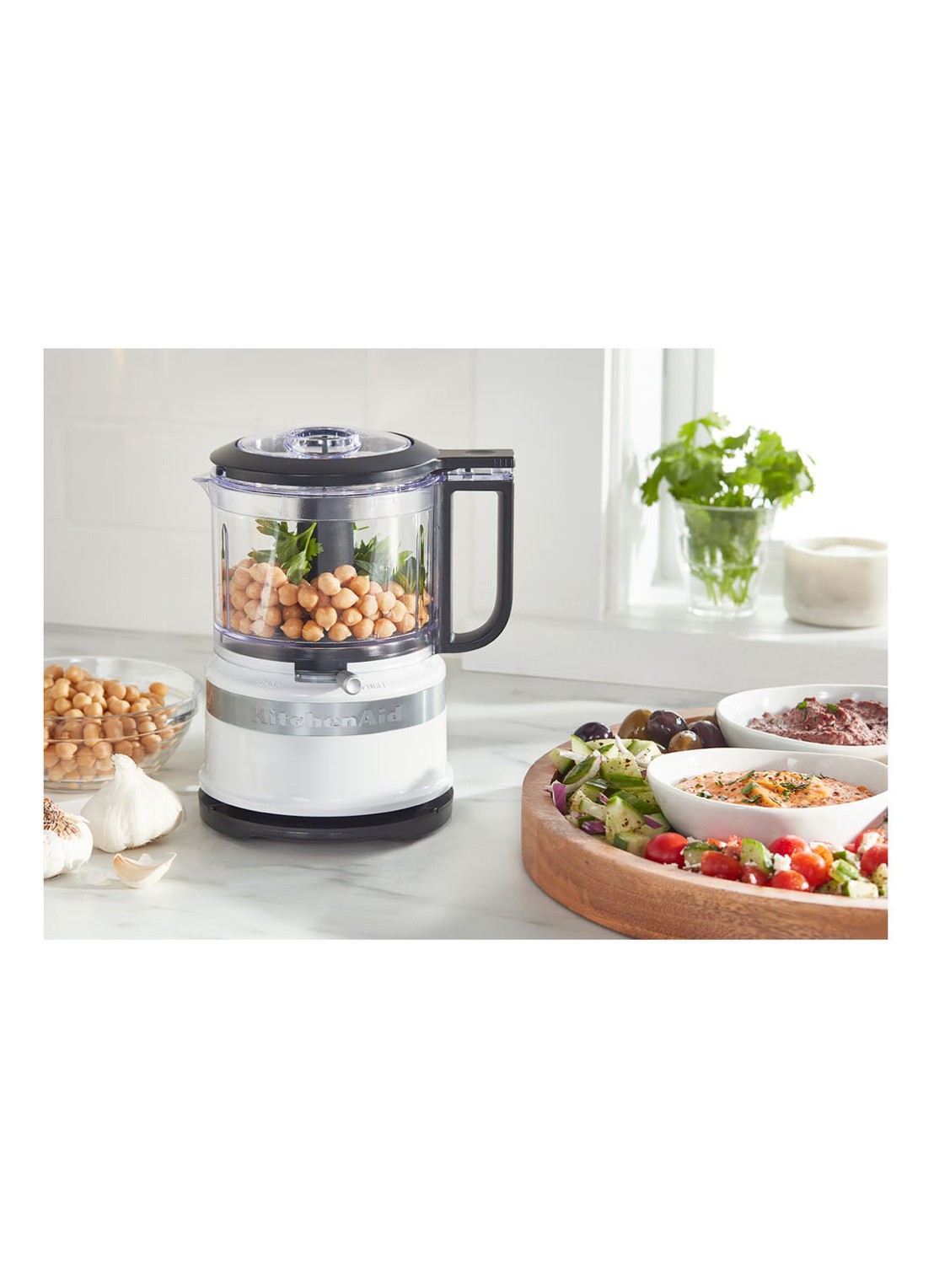 KitchenAid Mini hakmolen 830 ml 5KFC3516 - Wit - voorkant 2 wit