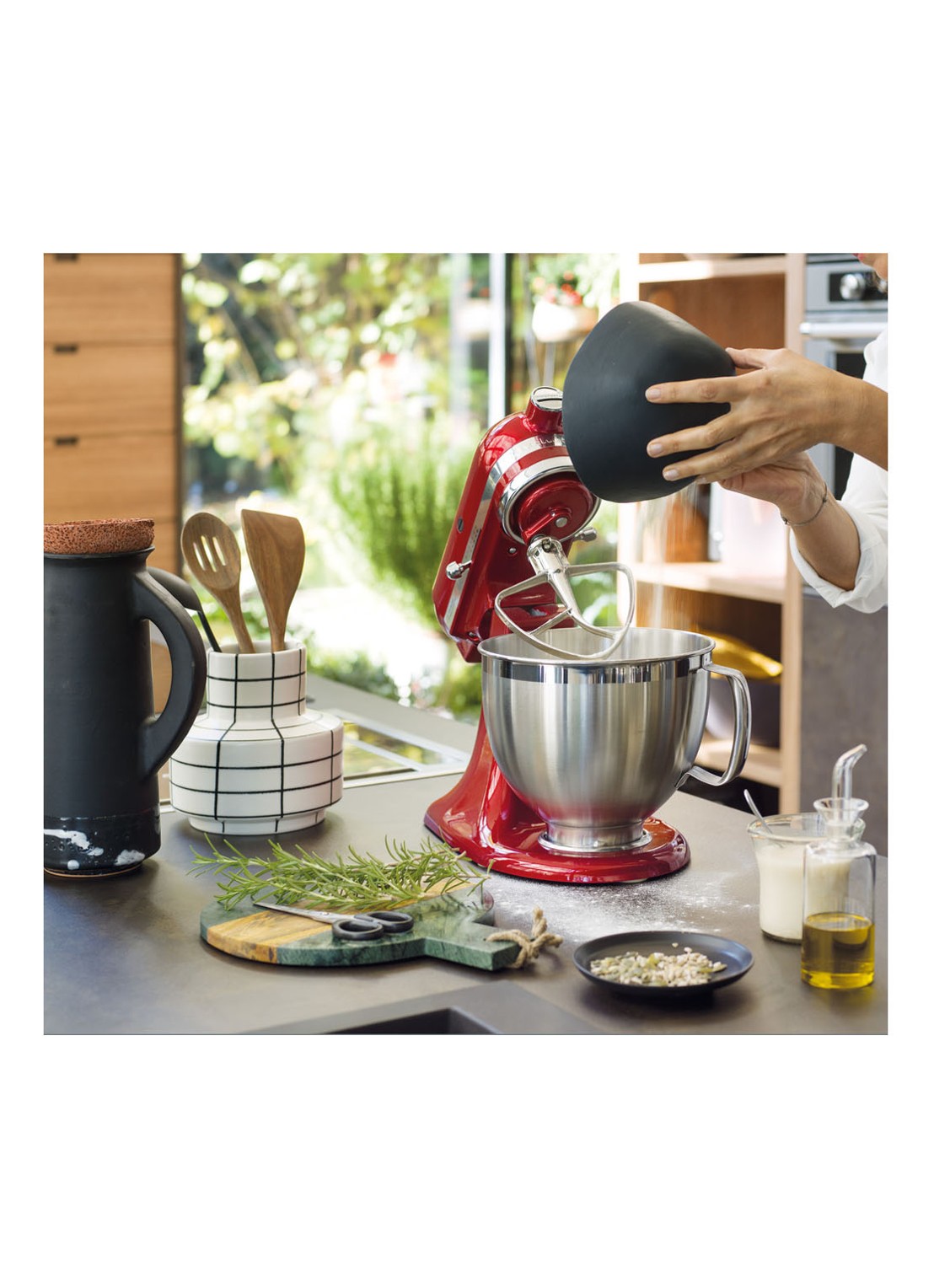 KitchenAid Platte menghaak van roestvrij staal 5KSM5THFBSS - voorkant 4 zilver