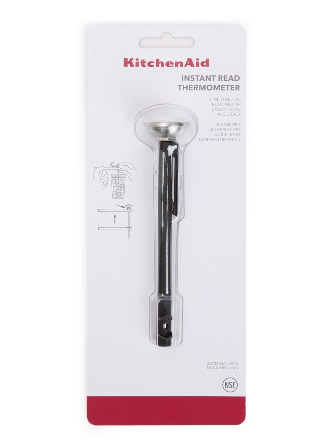 KitchenAid Quick-read vleesthermometer - voorkant zwart