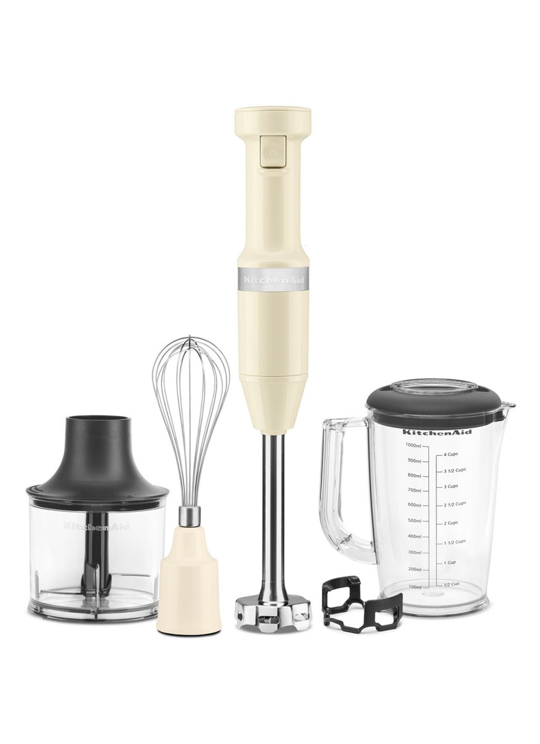 KitchenAid Staafmixer 5-delig 5KHBV83 - Amandelwit - voorkant gebroken wit