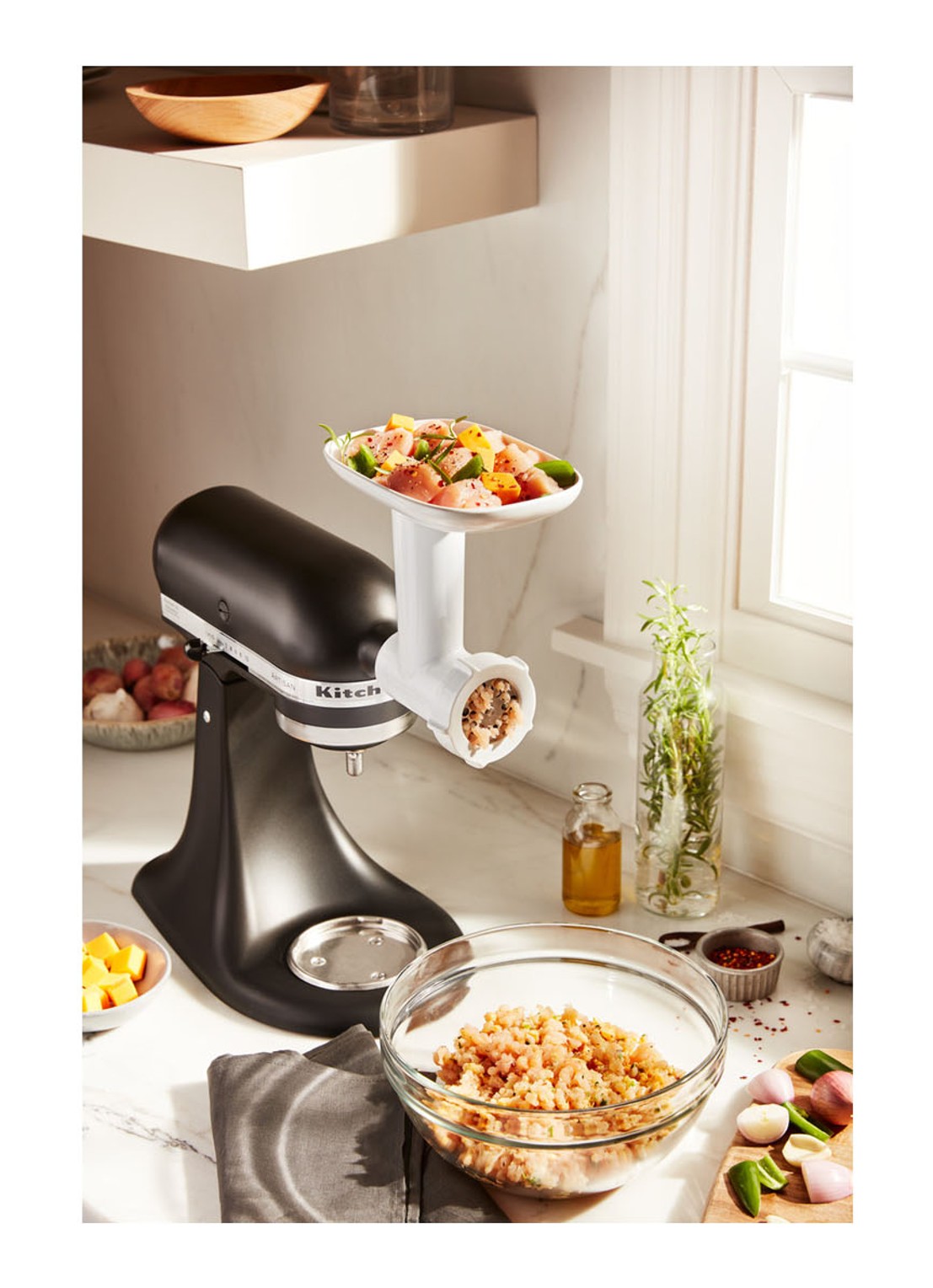 KitchenAid Voedselmolen 5KSMFGA - detail 3 wit