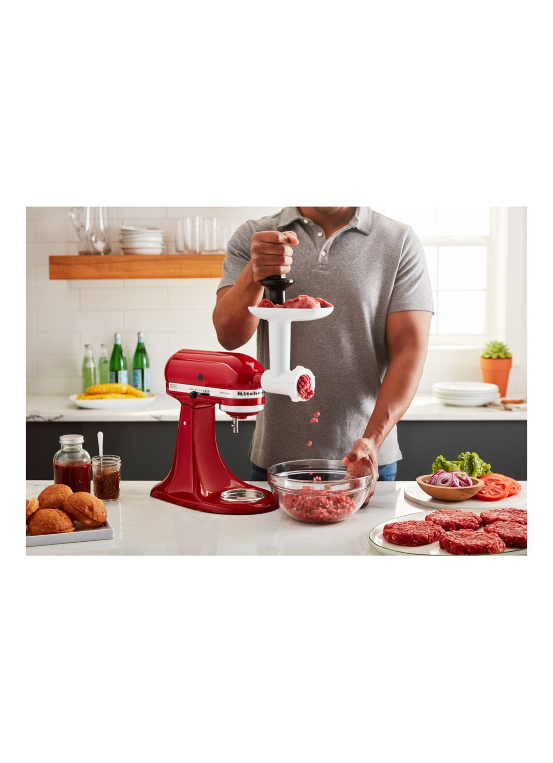 KitchenAid Voedselmolen 5KSMFGA - voorkant 7 wit