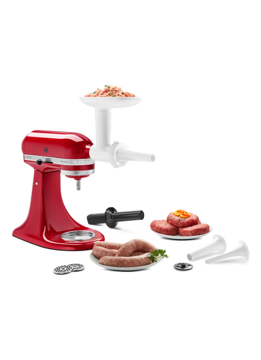 KitchenAid Worstvulapparaat 5KSMSSA  - voorkant 2 wit