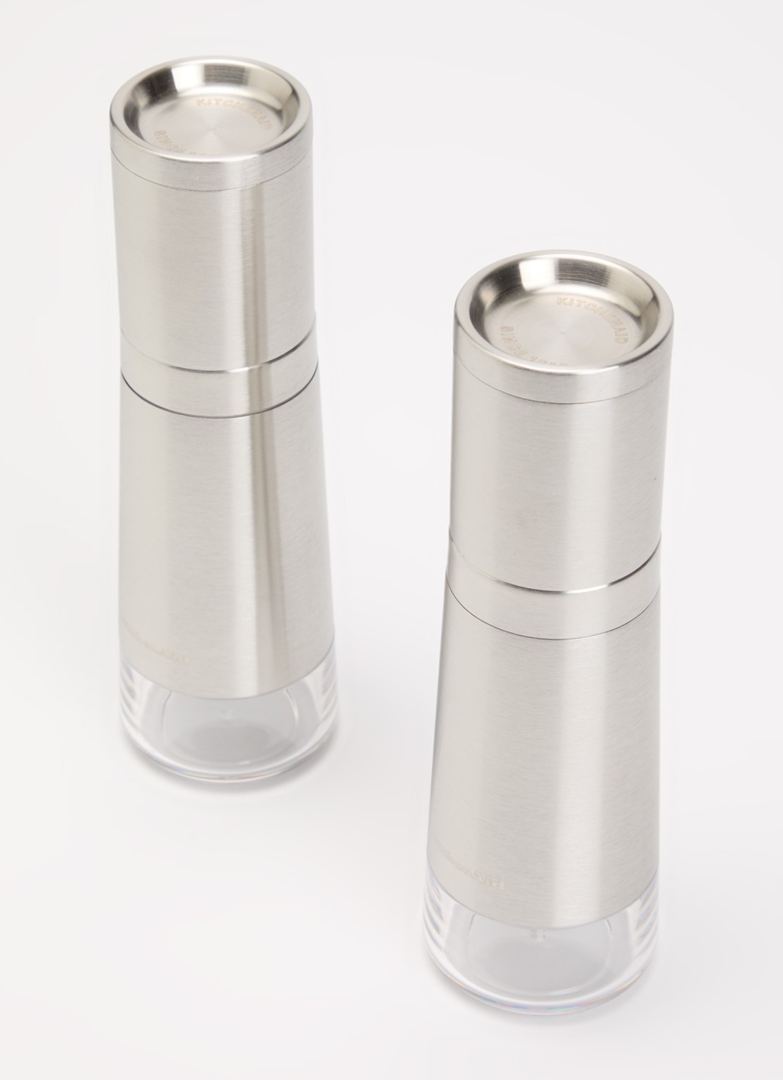KitchenAid Zout- en pepermolen 20,5 cm 2-delig - voorkant 2 zilver