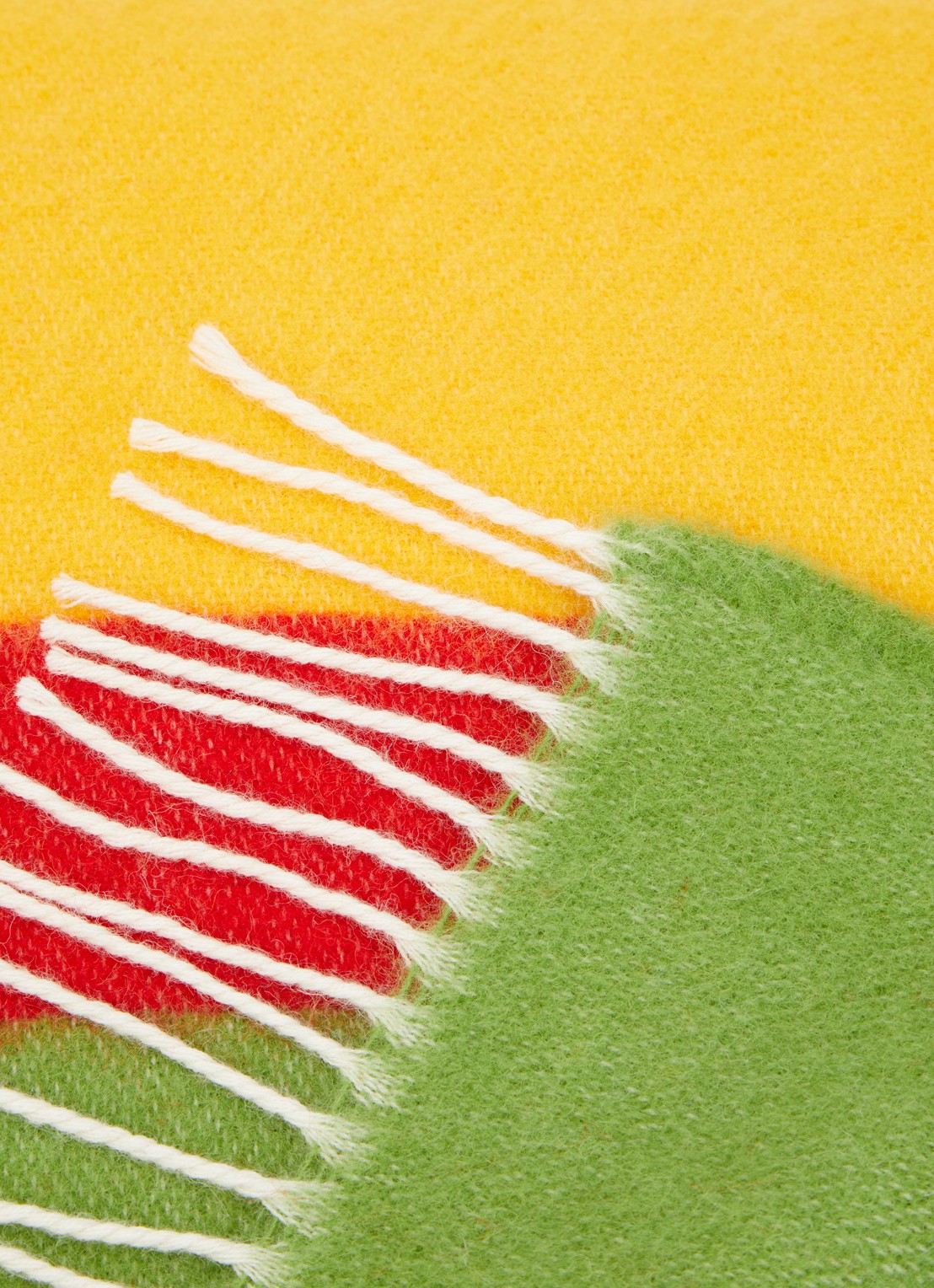 Klippan Arty plaid van wol 130 x 200 cm - detail 3 geel