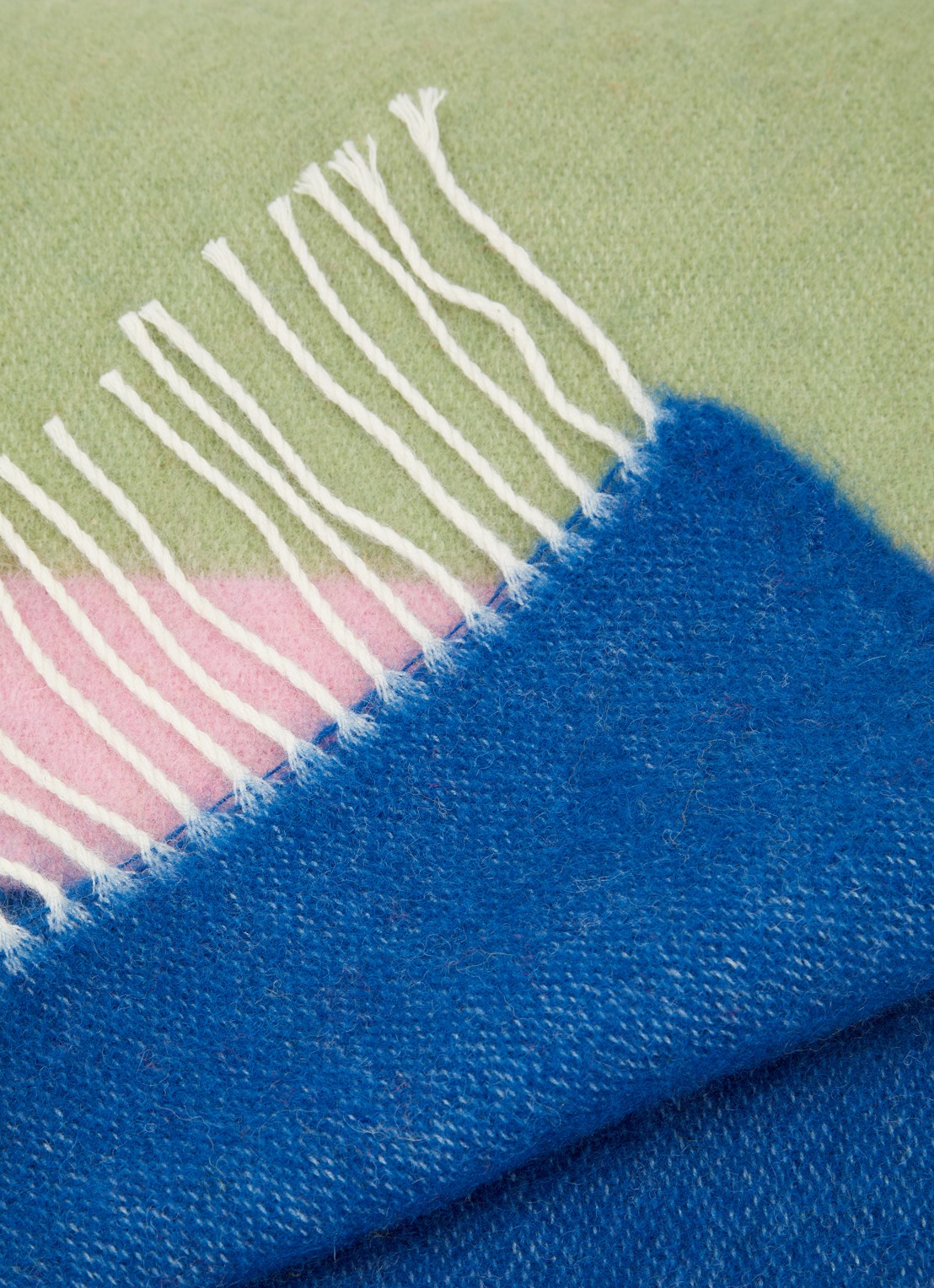 Klippan Arty plaid van wol 130 x 200 cm - detail groen