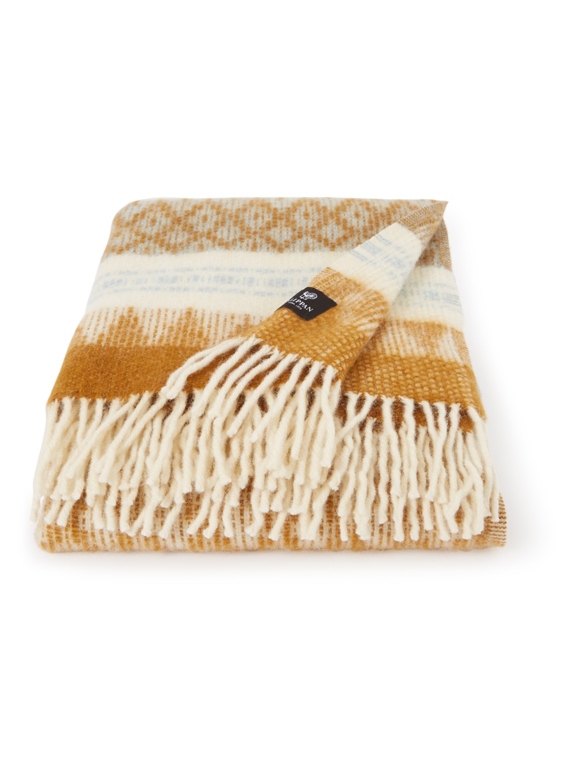 Klippan Freja Plaid van wol 130 x 200 cm - voorkant abrikoos
