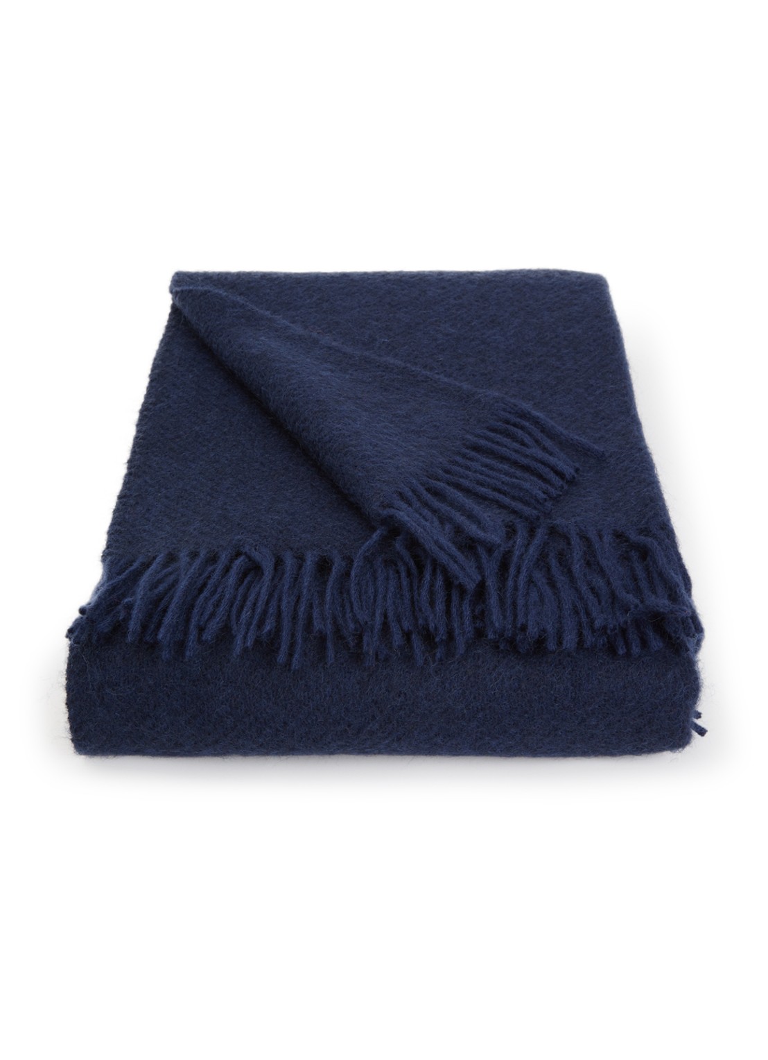 Klippan Gotland plaid van lamswol 130 x 200 cm - voorkant 2 donkerblauw