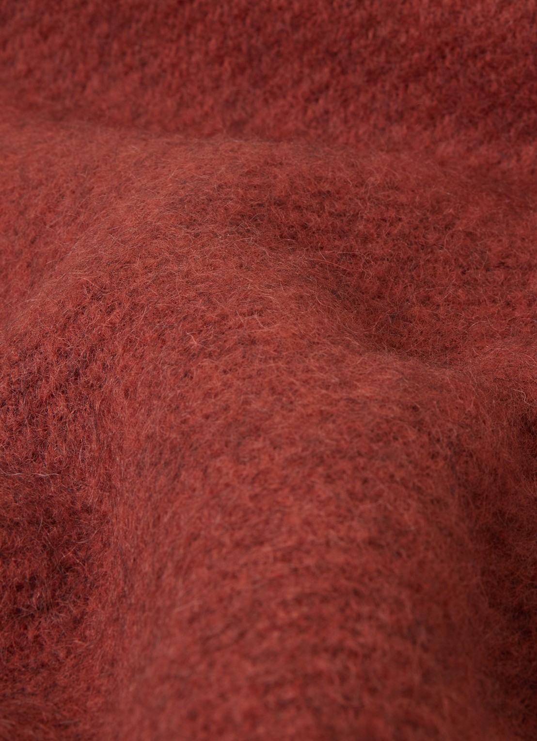 Klippan Gotland Rust plaid 130 x 200 cm - detail roodbruin