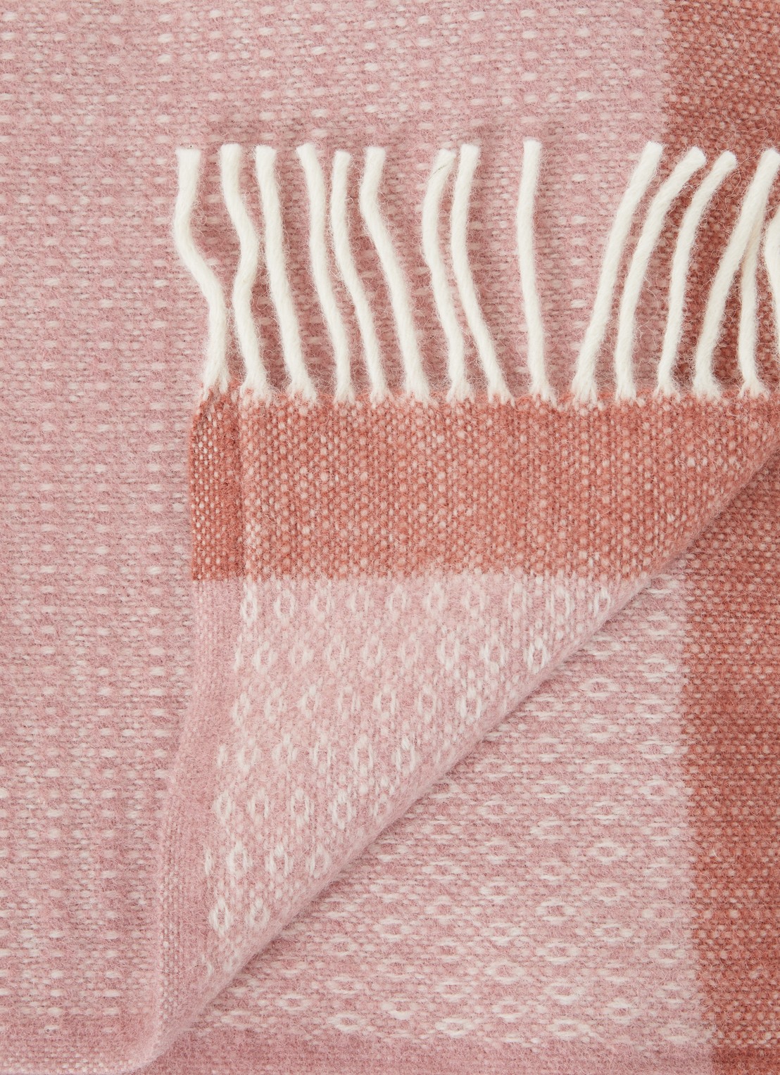 Klippan Harald plaid 130 x 200 cm  - detail 3 roze