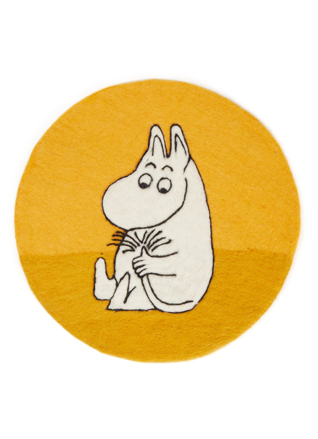 Klippan Moomin zitkussen Ø34 cm - voorkant mosterd