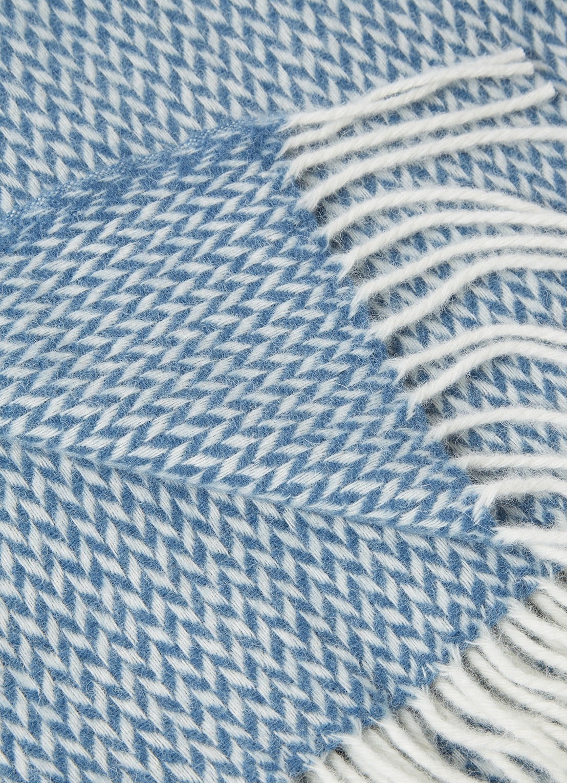 Klippan Pulse plaid van wol 200 x 130 cm - detail 3 blauw