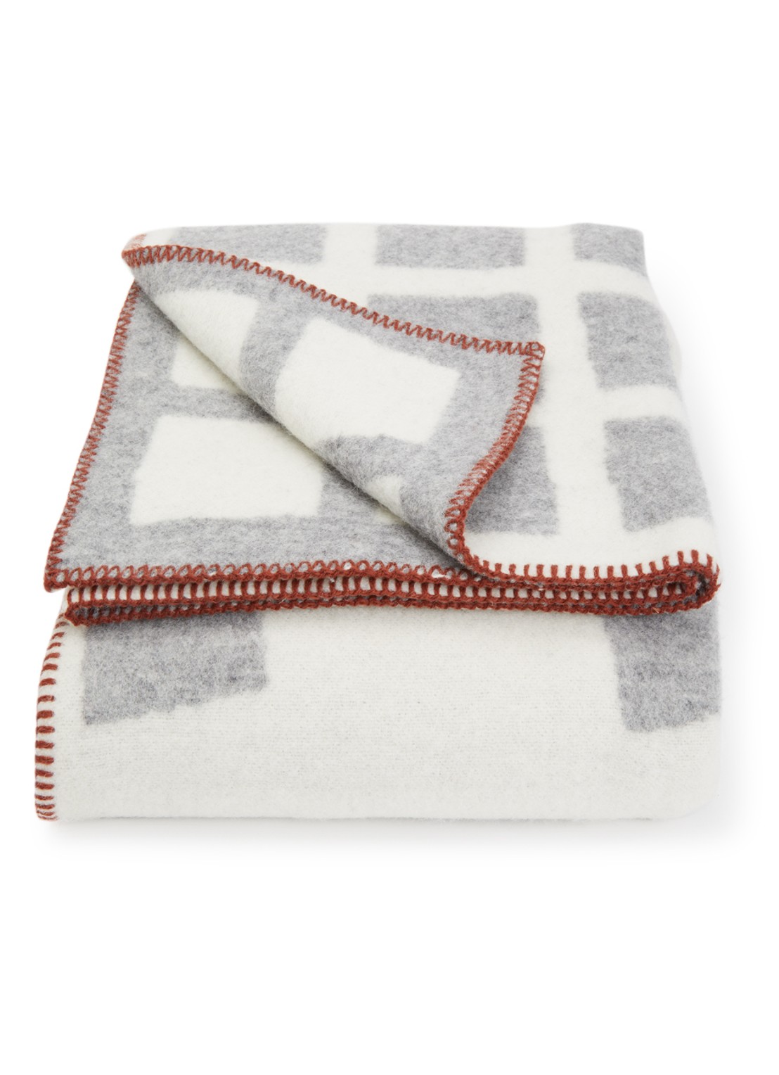 Klippan Sankt Petri Floor plaid van lamswol 130 x 180 cm  - voorkant grijs