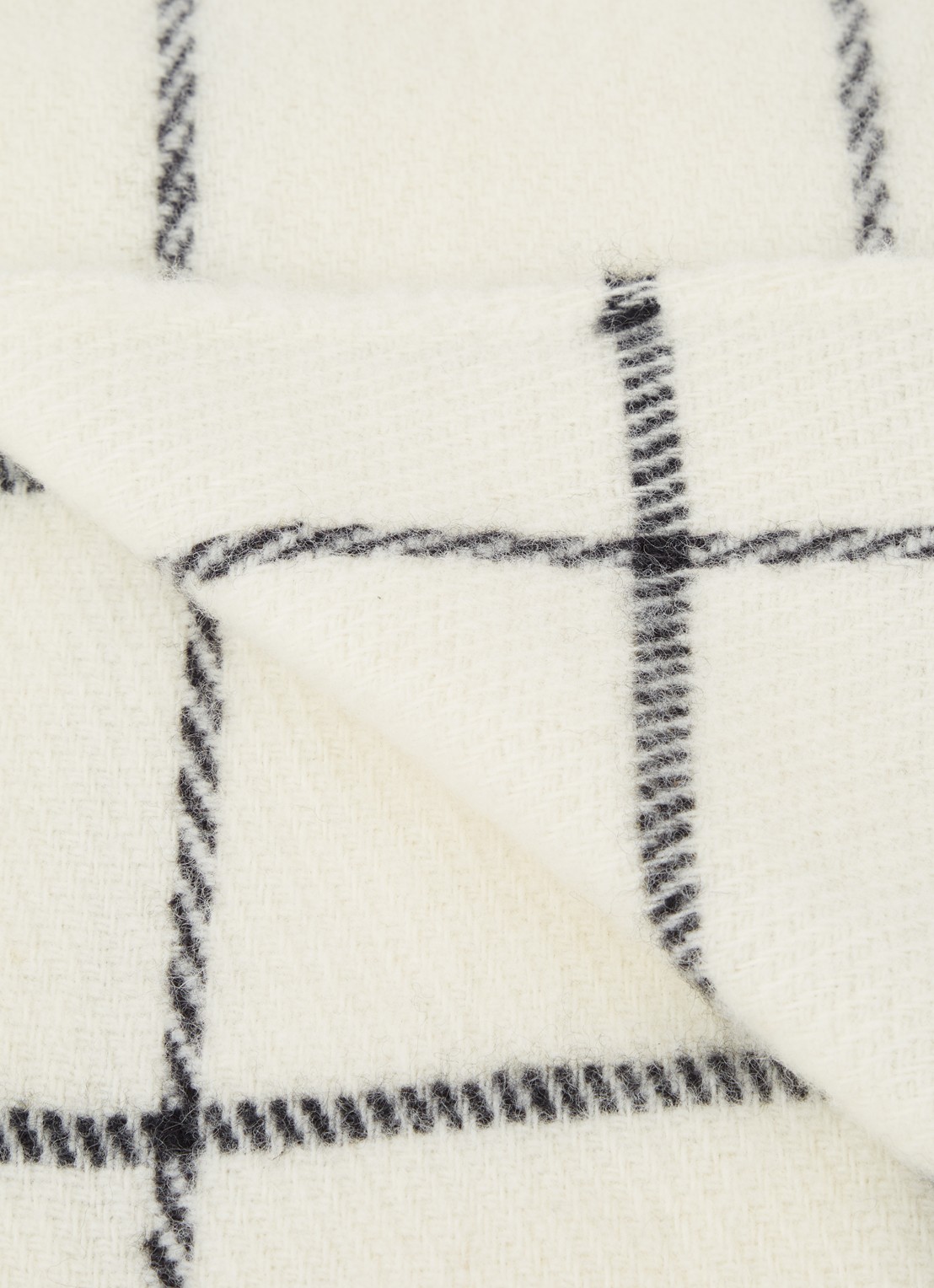 Klippan Vinga Island plaid van lamswol 130 x 200 cm - detail gebroken wit