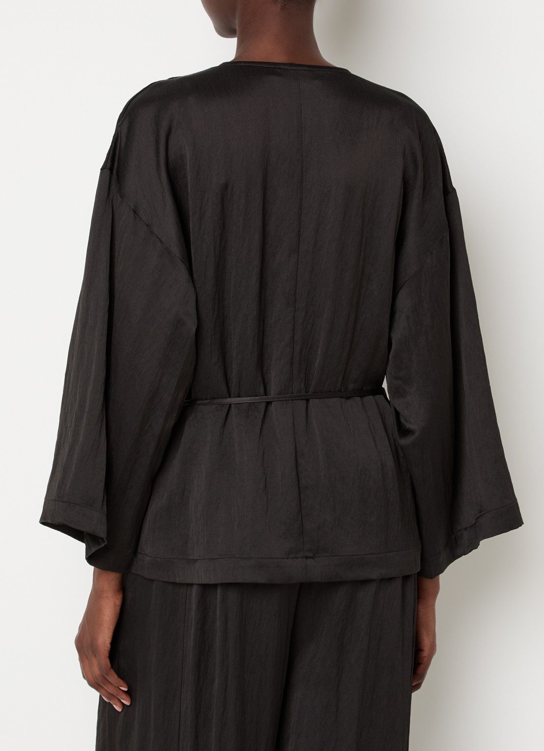 Knit-ted Jeremy tuniek met ceintuur - achterkant 2 zwart