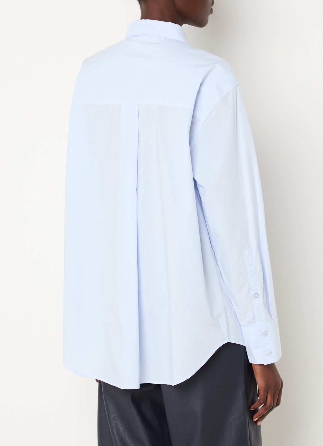 Knit-ted Lies blouse met borstzak - achterkant 4 blauwgrijs