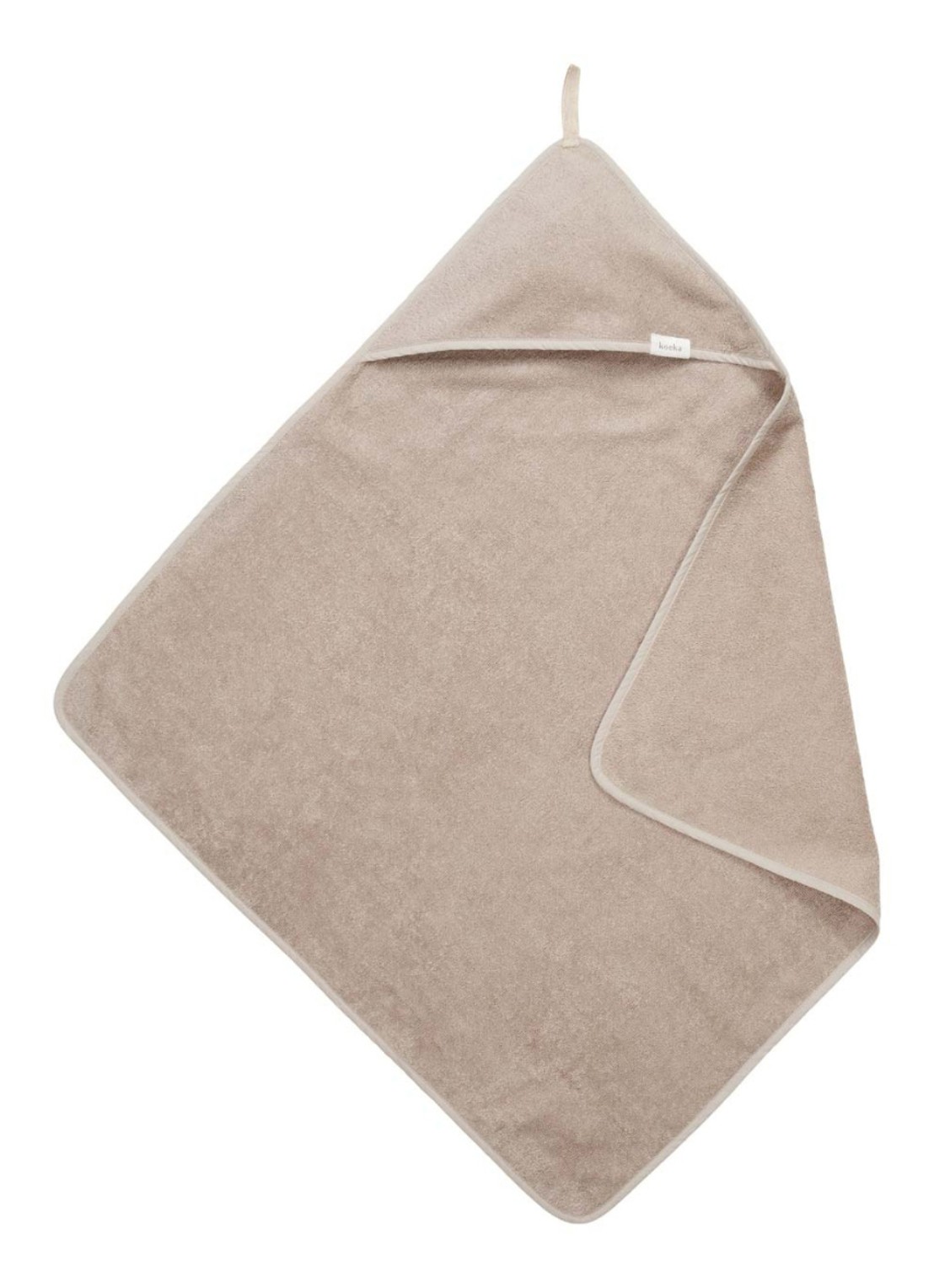 Koeka Dijon badcape 100 x 100 cm - voorkant 3 beige