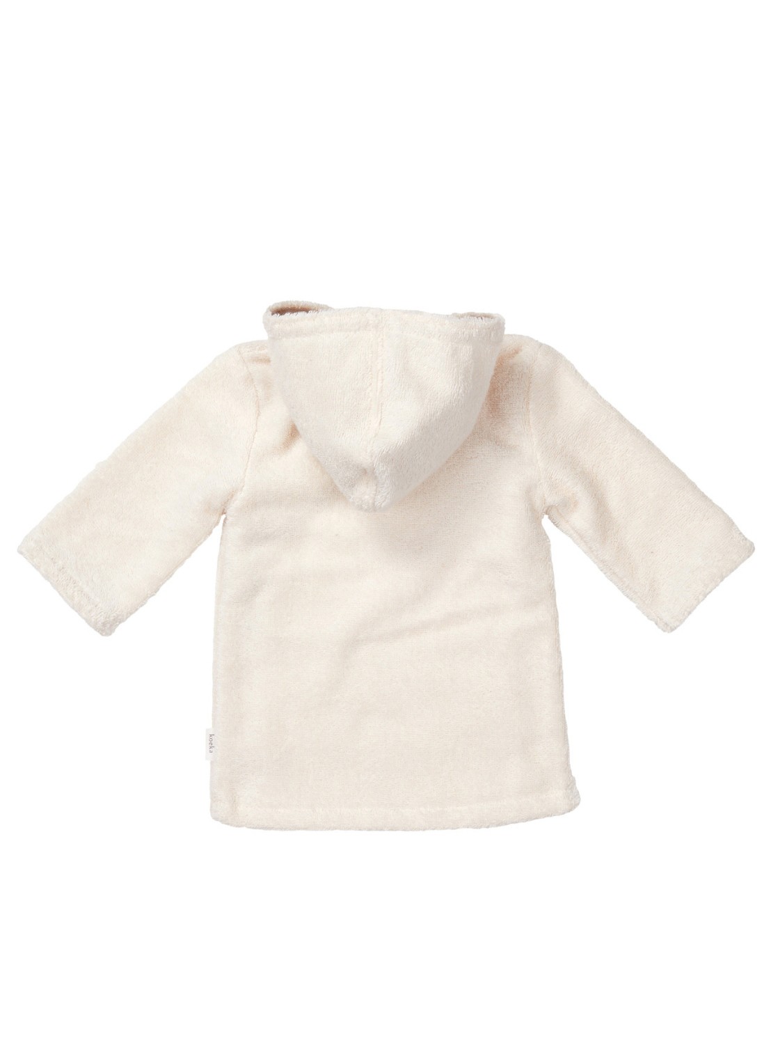 Koeka Dijon Daily badjas met capuchon - achterkant wit