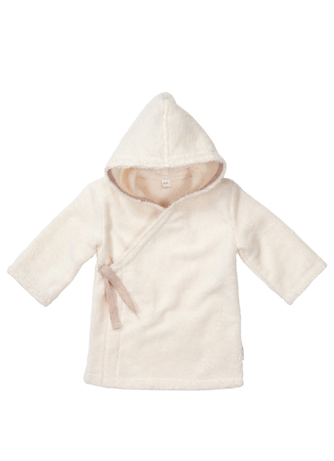 Koeka Dijon Daily badjas met capuchon - voorkant 3 wit