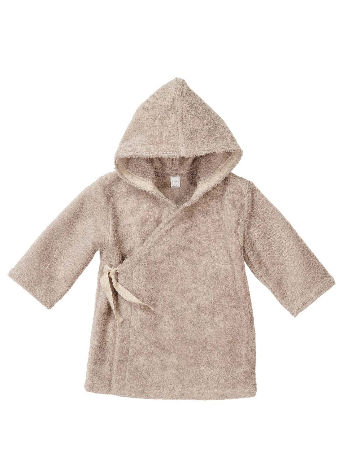 Koeka Dijon Daily badjas met capuchon - voorkant 3 beige