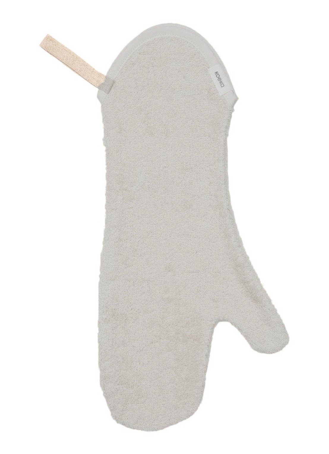 Koeka Dijon Daily Douche washand 42 x 18 cm - voorkant lichtgrijs