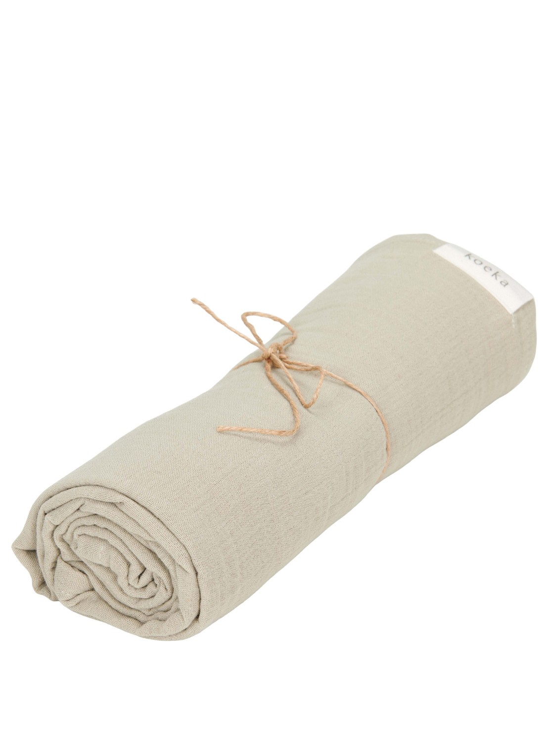 Koeka Faro hydrofiele doek van katoen 75 x 75 cm - voorkant lindegroen