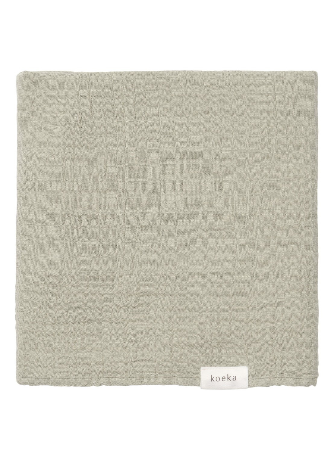 Koeka Faro hydrofiele doek van katoen 75 x 75 cm - voorkant 2 lindegroen