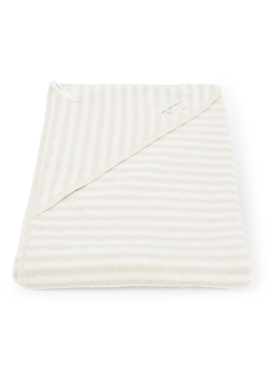 Koeka Playa badcape van  katoen 100 x 100 cm - voorkant beige