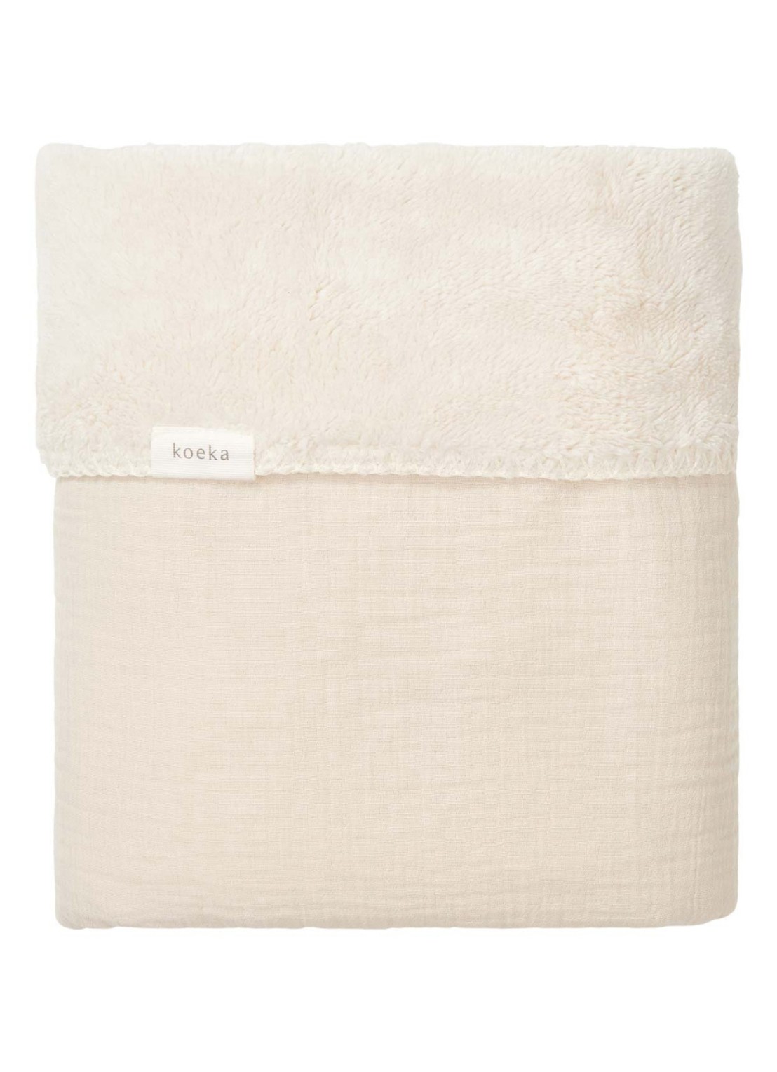 Koeka Teddy Faro wiegdeken 100 x 75 cm - voorkant 4 gebroken wit