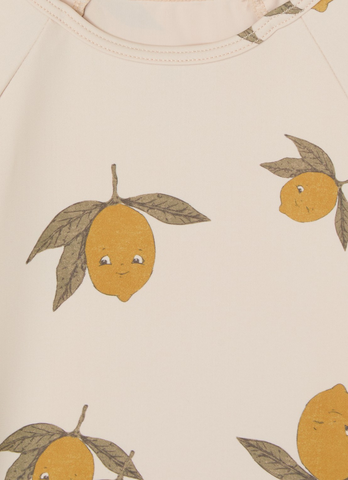 Konges Sløjd Aster uv-bestendig zwemshirt met print - detail beige