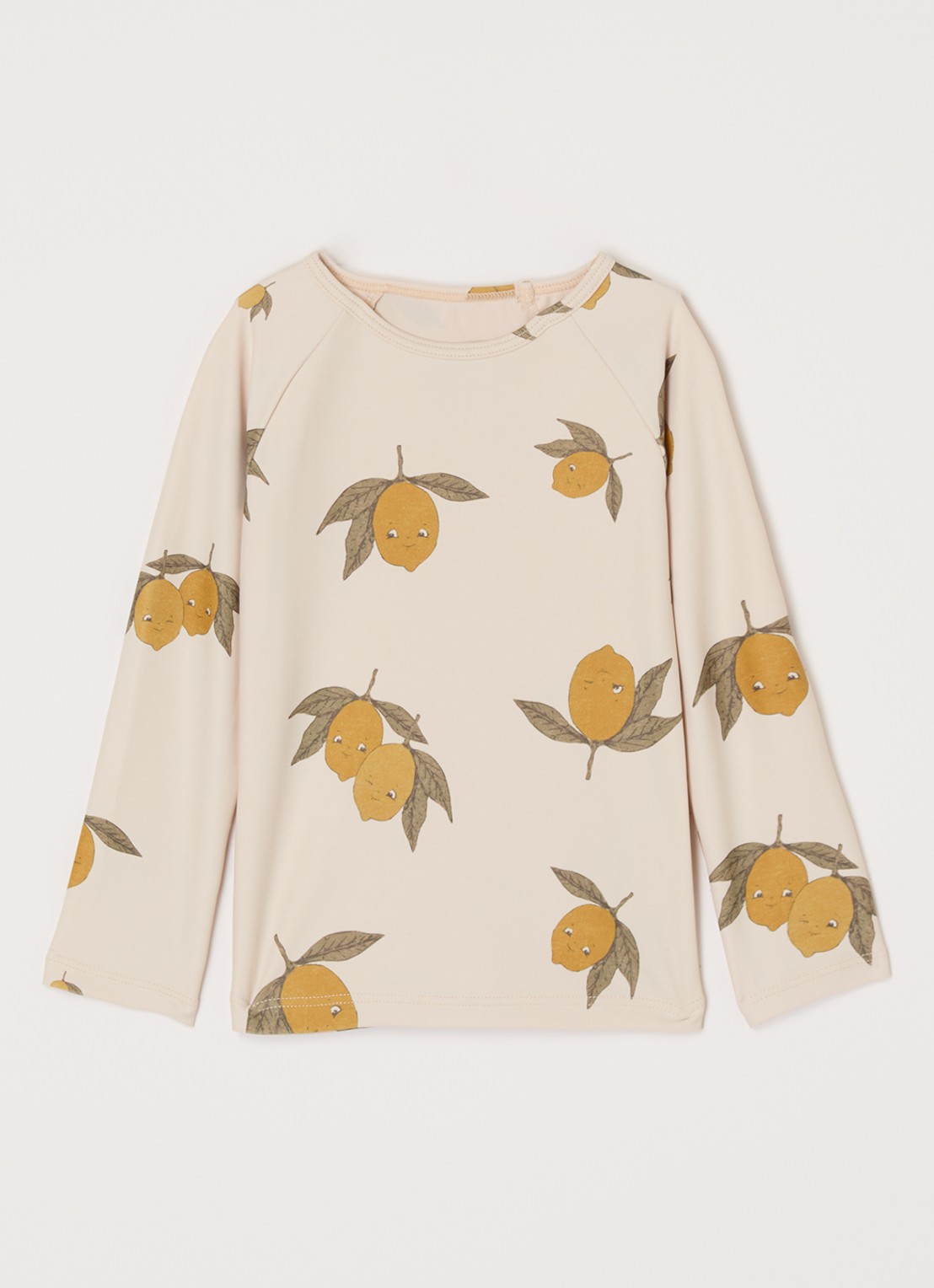 Konges Sløjd Aster uv-bestendig zwemshirt met print - voorkant 2 beige
