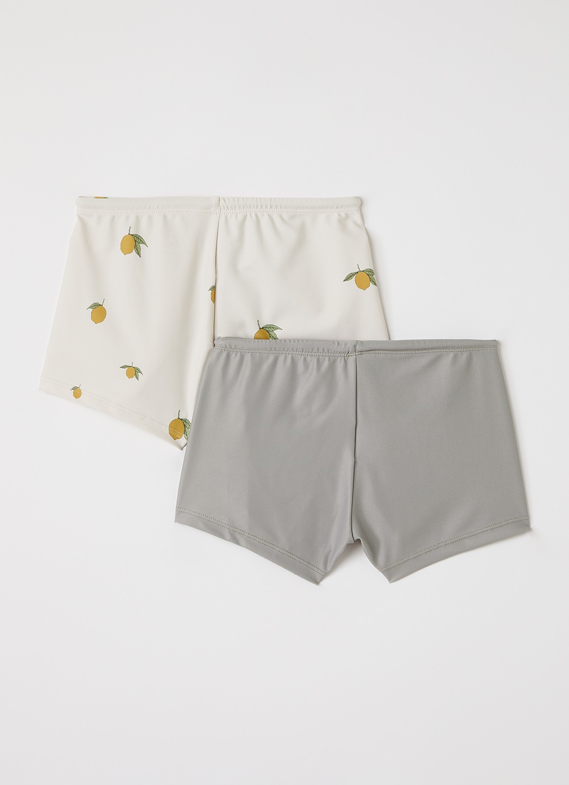 Konges Sløjd Aster zwemshorts met print in 2-pack - voorkant 2 beige