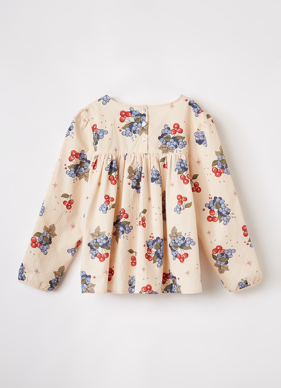 Konges Sløjd Avi blouse met print - voorkant 3 beige