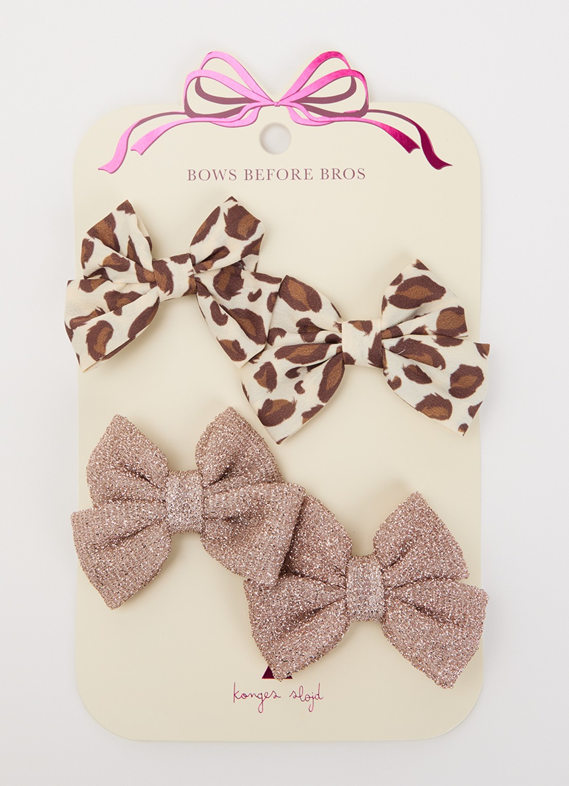 Konges Sløjd Bows before bros haarclip set van 4  - voorkant multicolor