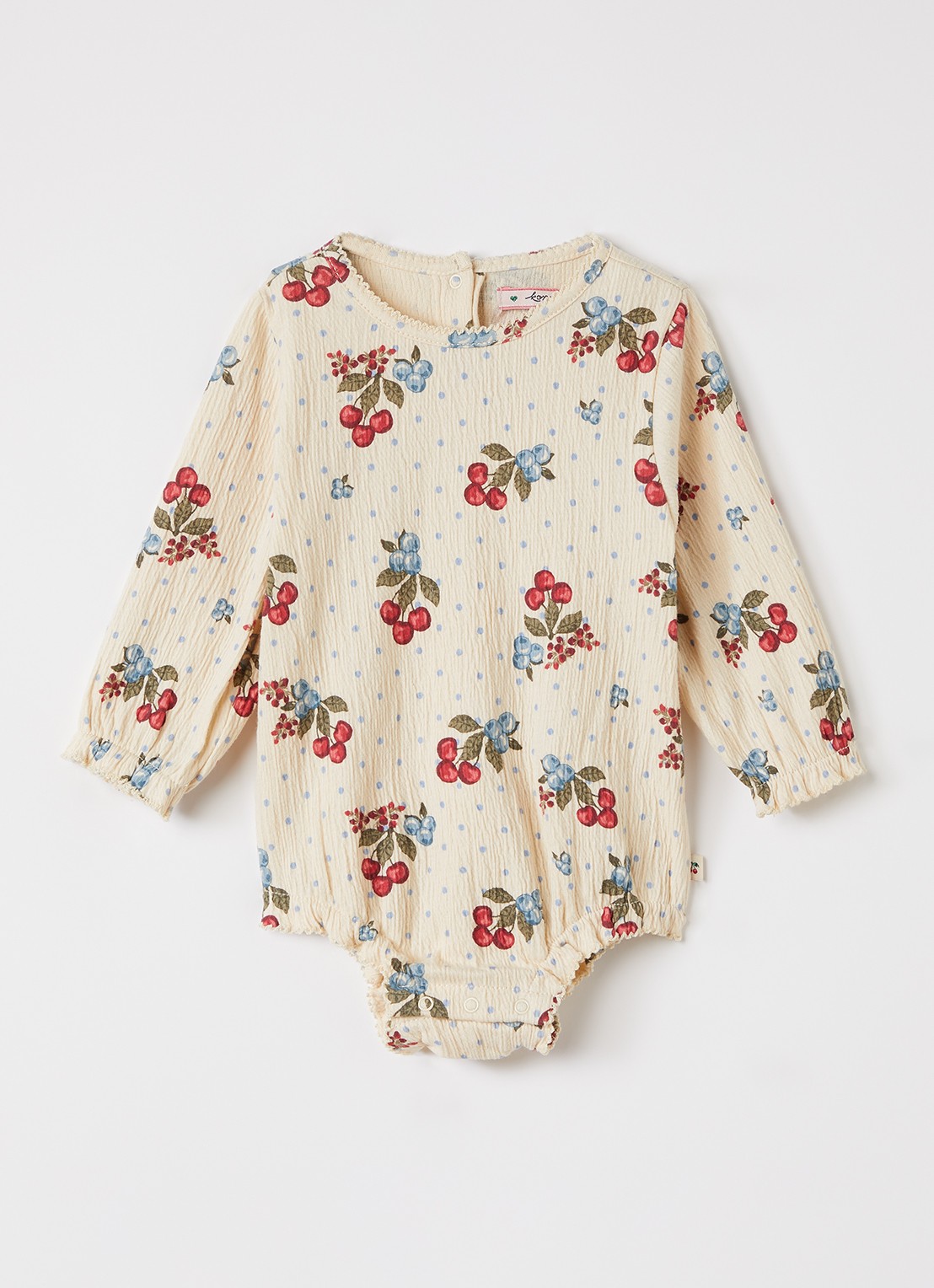 Konges Sløjd Chelo romper met print - voorkant beige