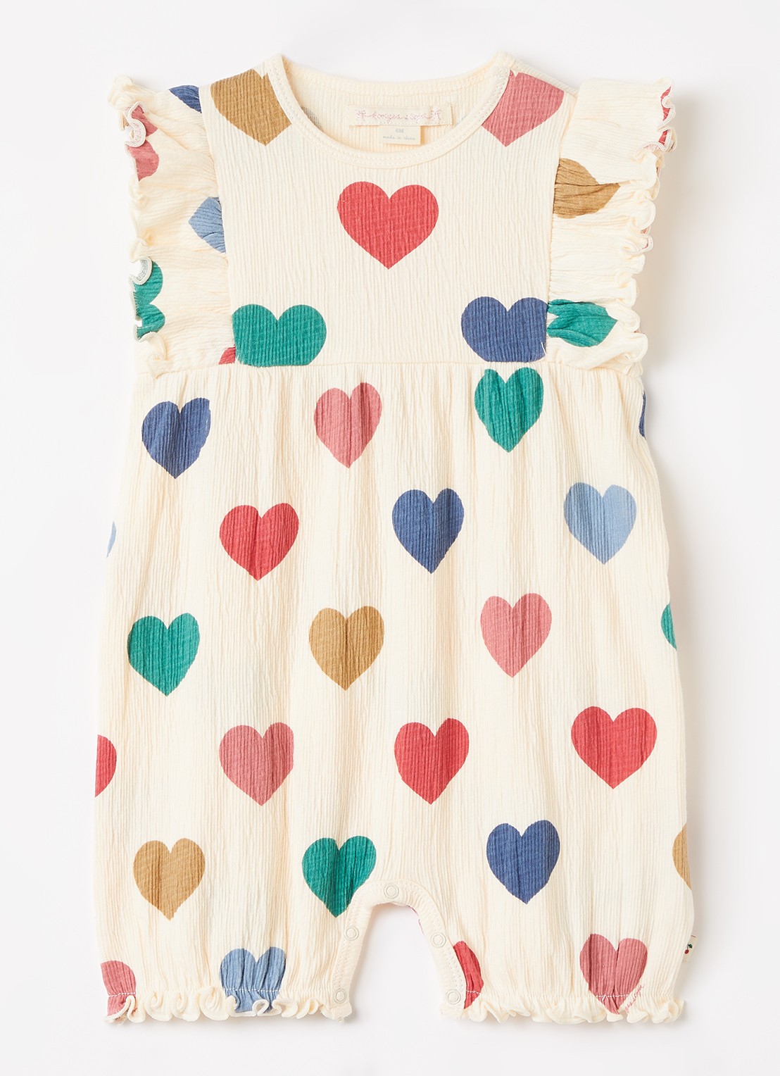 Konges Sløjd Chleo romper met print - voorkant beige