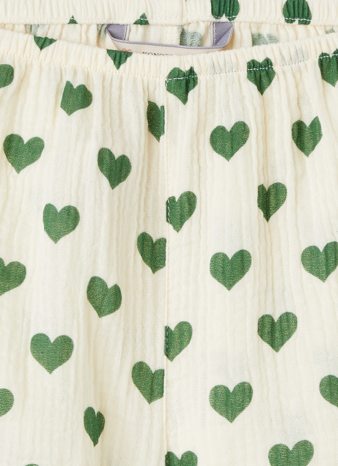 Konges Sløjd Coco straight fit korte broek met print - detail 3 groen