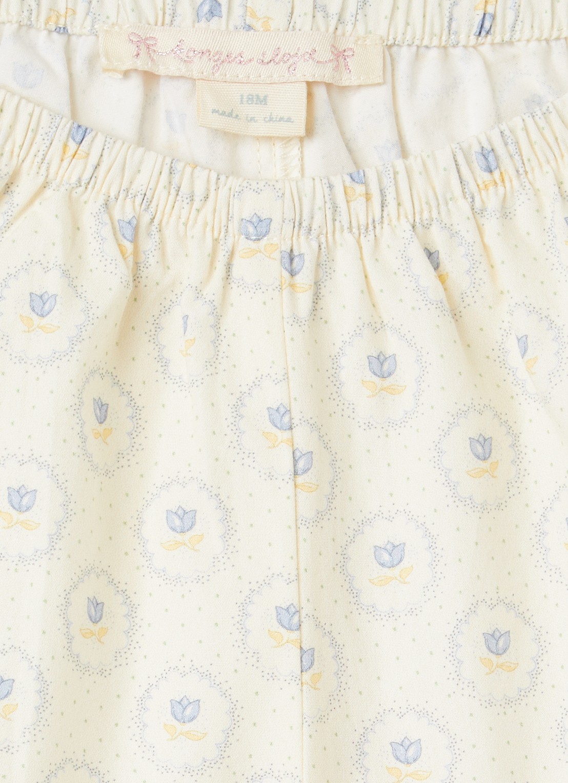 Konges Sløjd Coeur loose fit korte broek met print - detail 3 gebroken wit