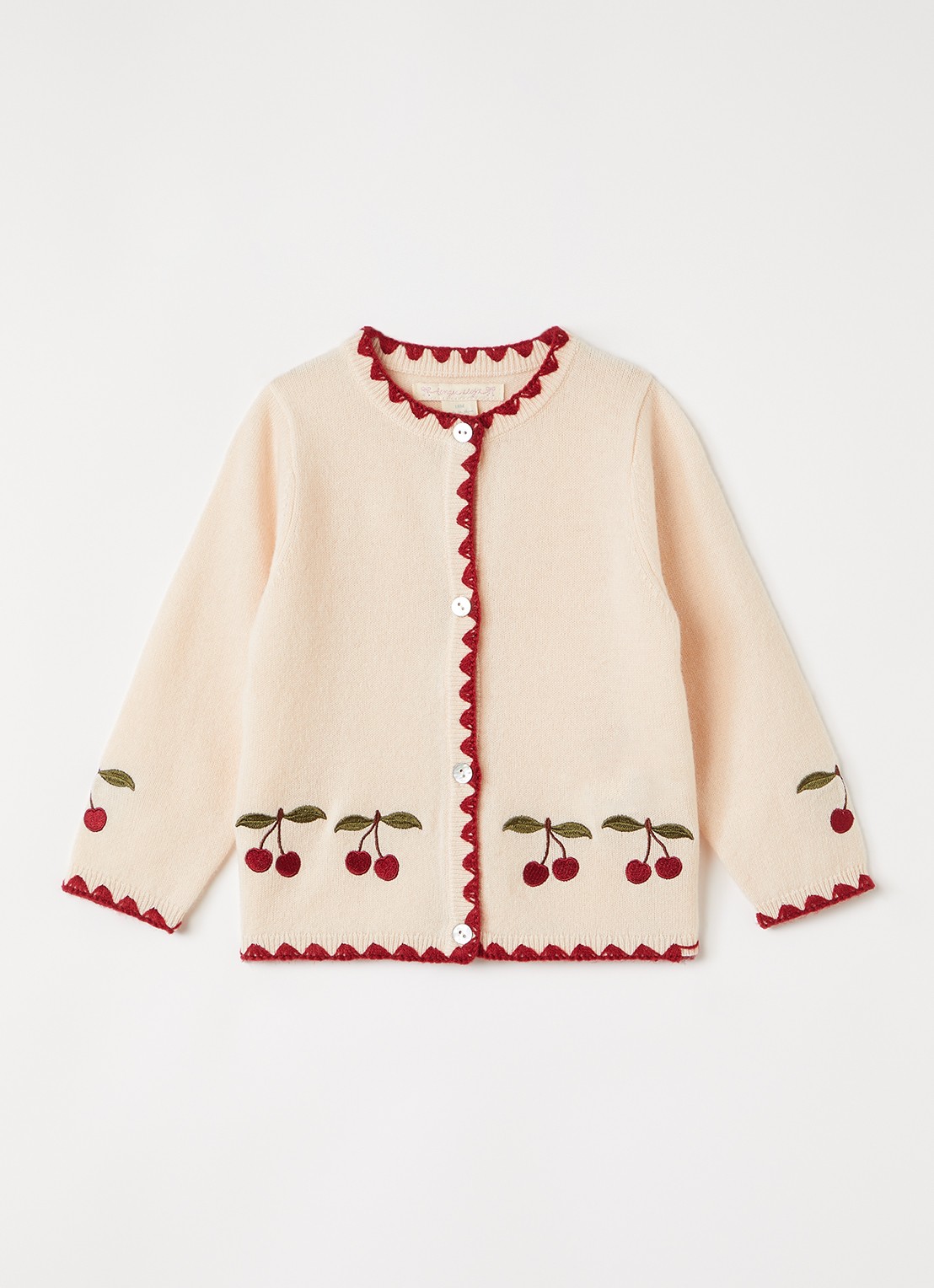 Konges Sløjd Collette fijngebreid vest - voorkant 2 beige