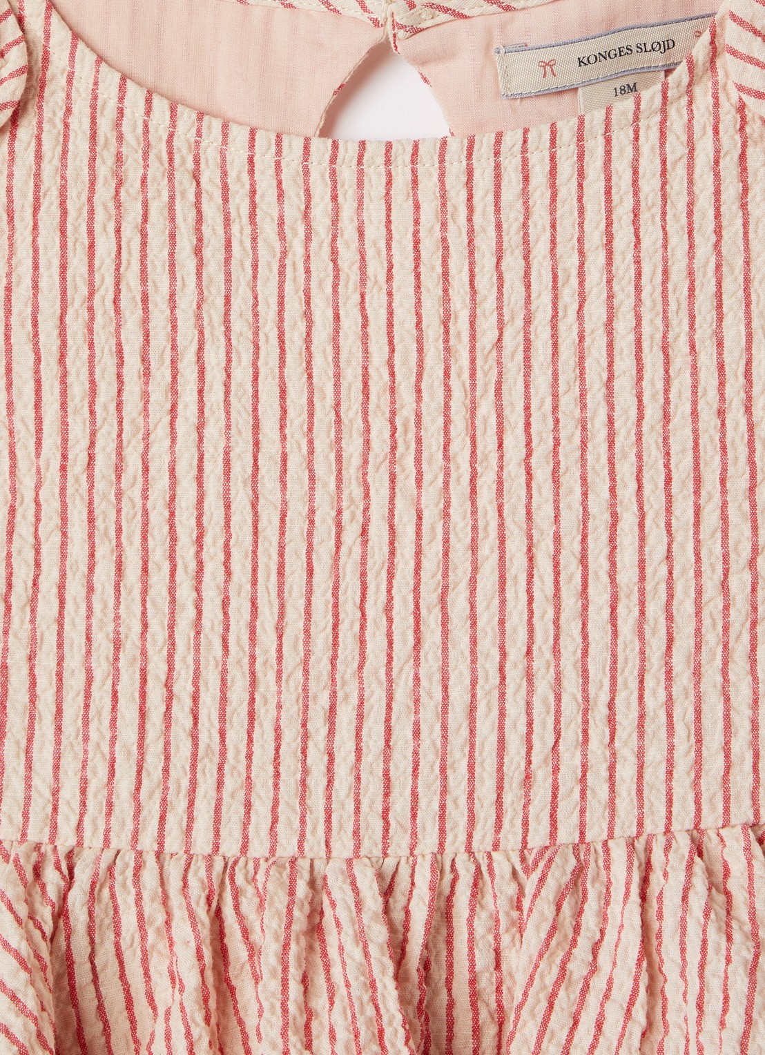 Konges Sløjd Ellie jurk met streepprint - detail 3 rood