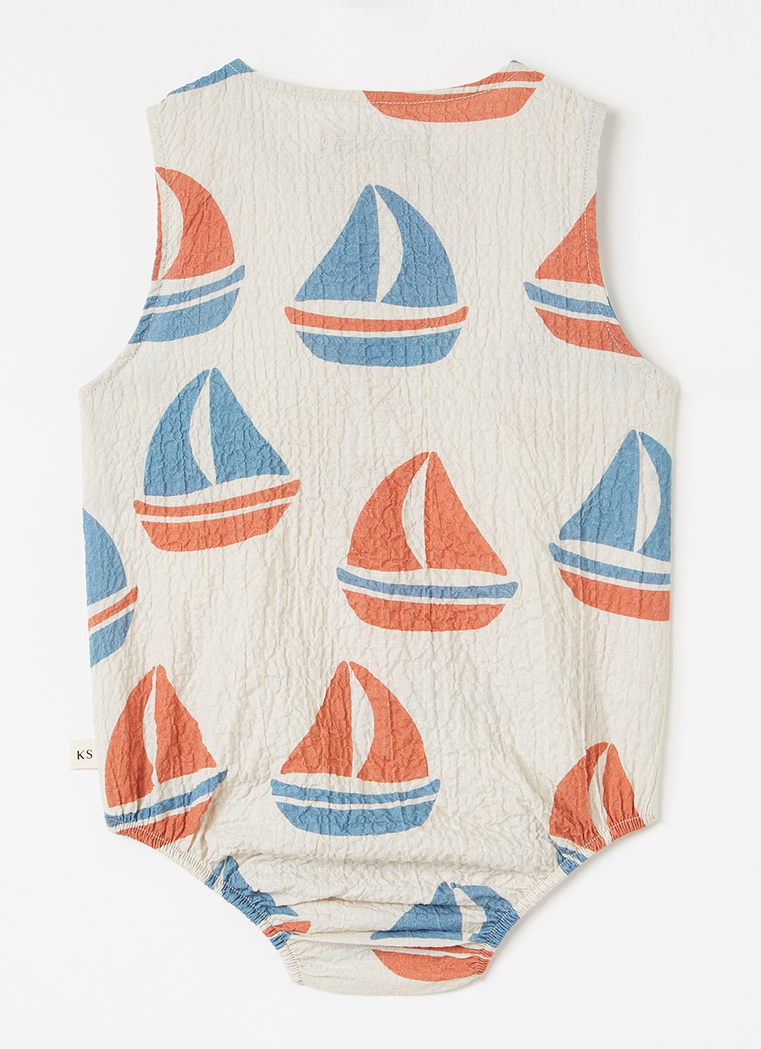 Konges Sløjd Elliot romper met print - voorkant 2 beige