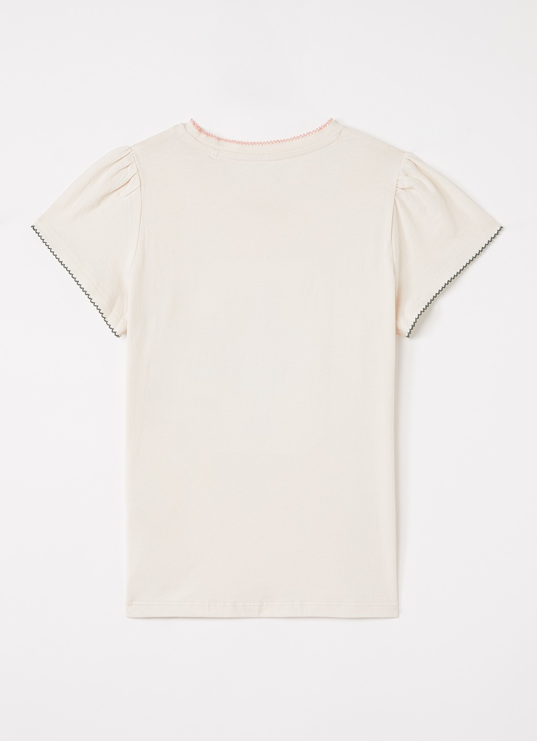 Konges Sløjd Famo T-shirt met pailletten - achterkant gebroken wit