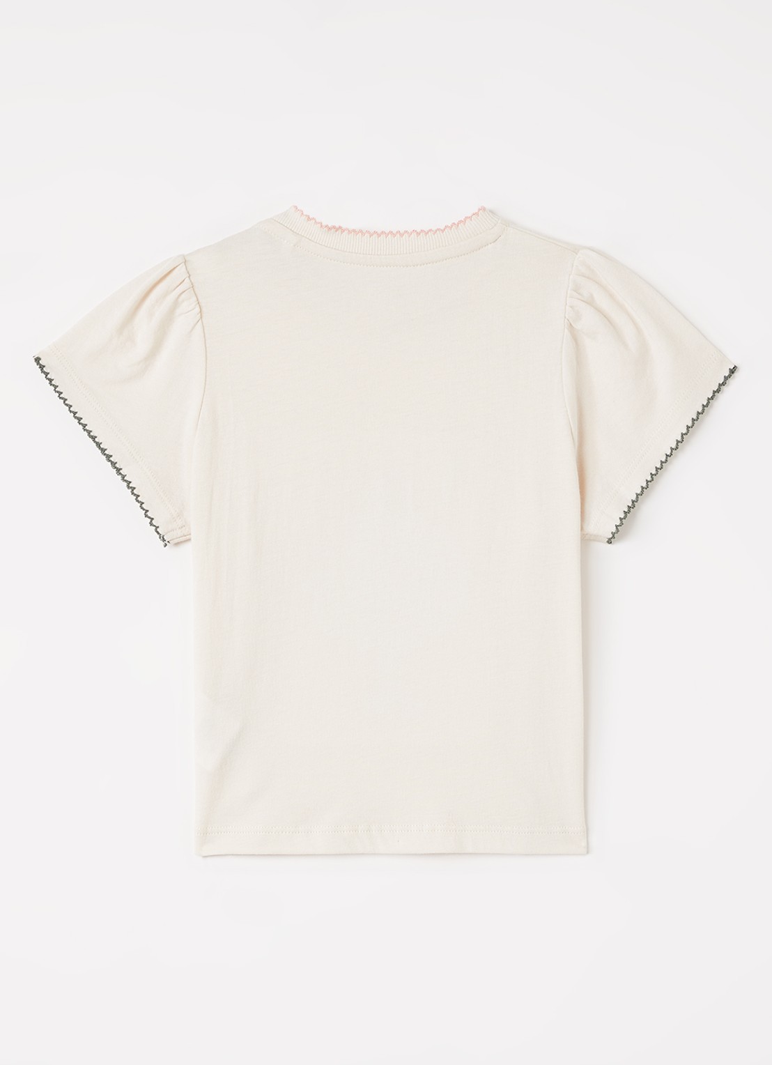 Konges Sløjd Famo T-shirt met pailletten - voorkant 2 gebroken wit