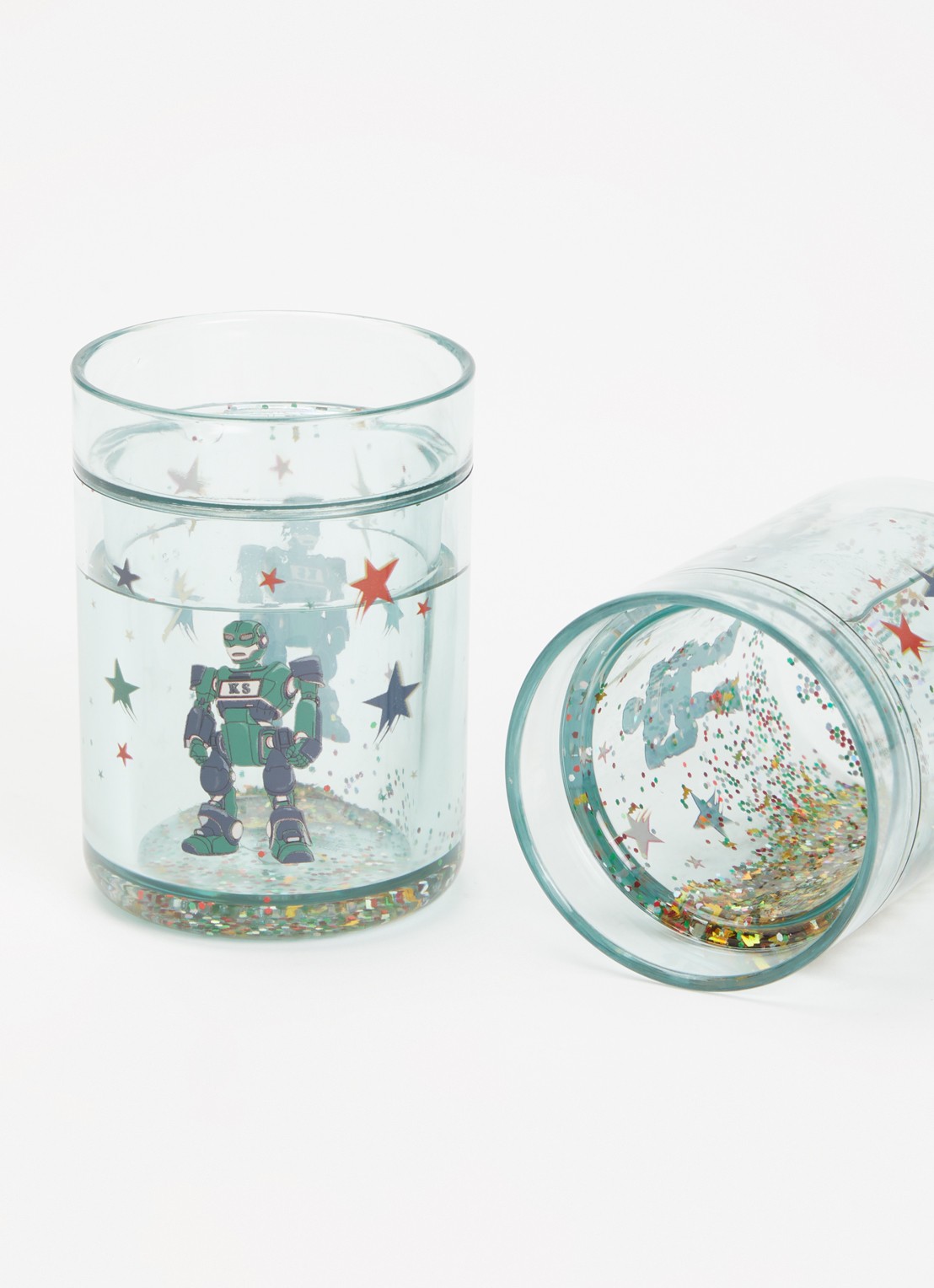Konges Sløjd Glitter kinderbeker set van 2  - detail 2 zeegroen