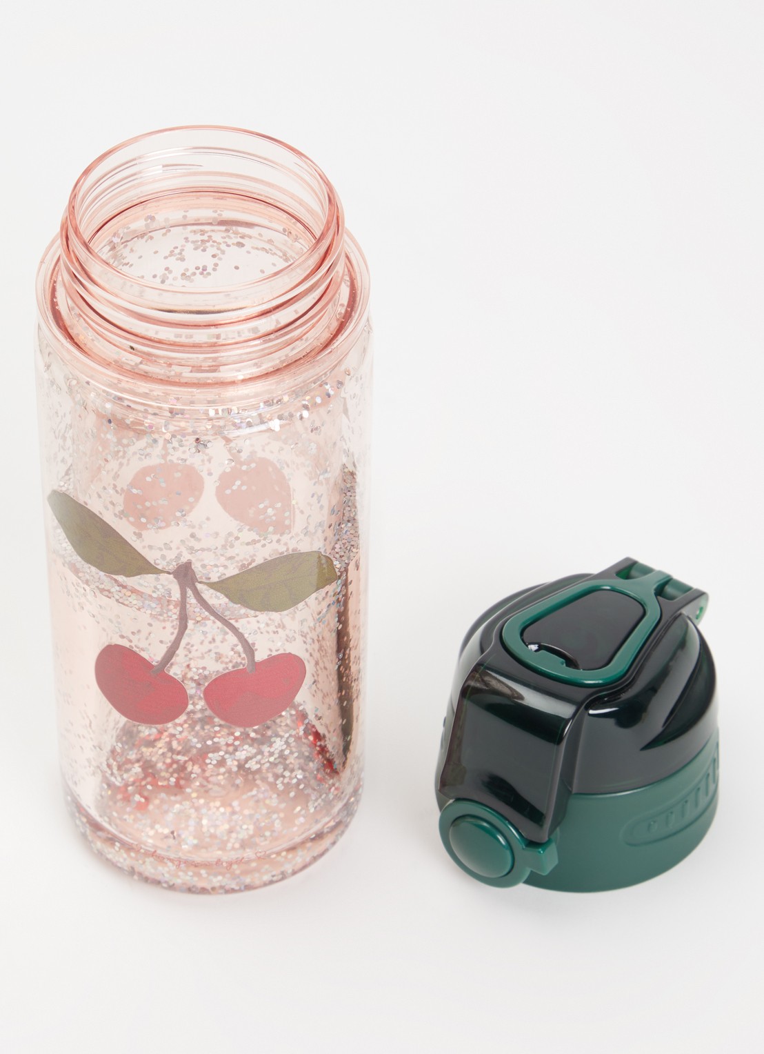 Konges Sløjd Glitter waterfles 40 cl - detail roze