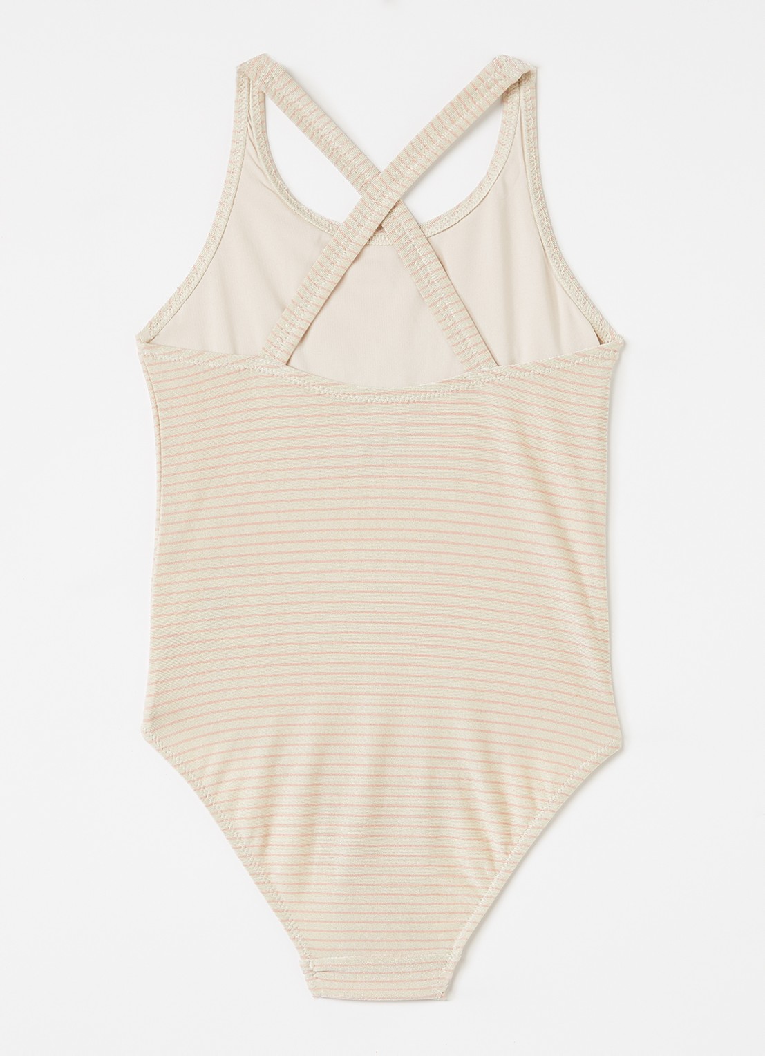 Konges Sløjd Jade badpak met pailletten - voorkant 2 beige