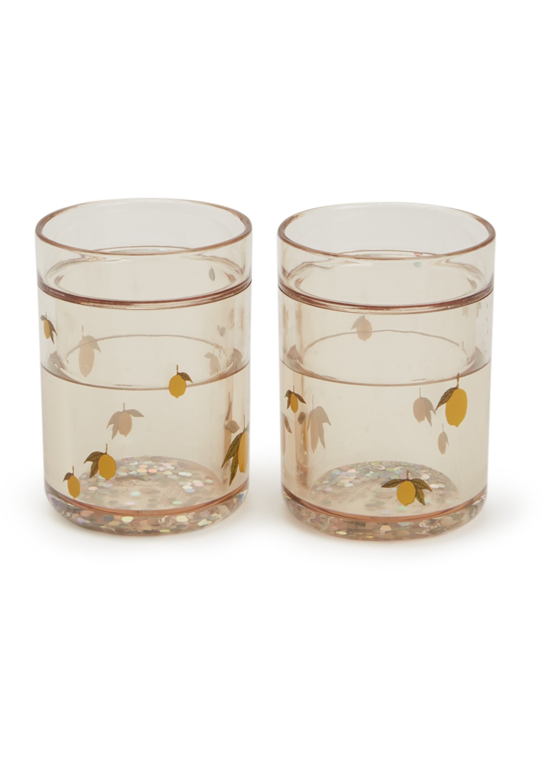Konges Sløjd Kinderbeker 18 cl set van 2  - voorkant beige