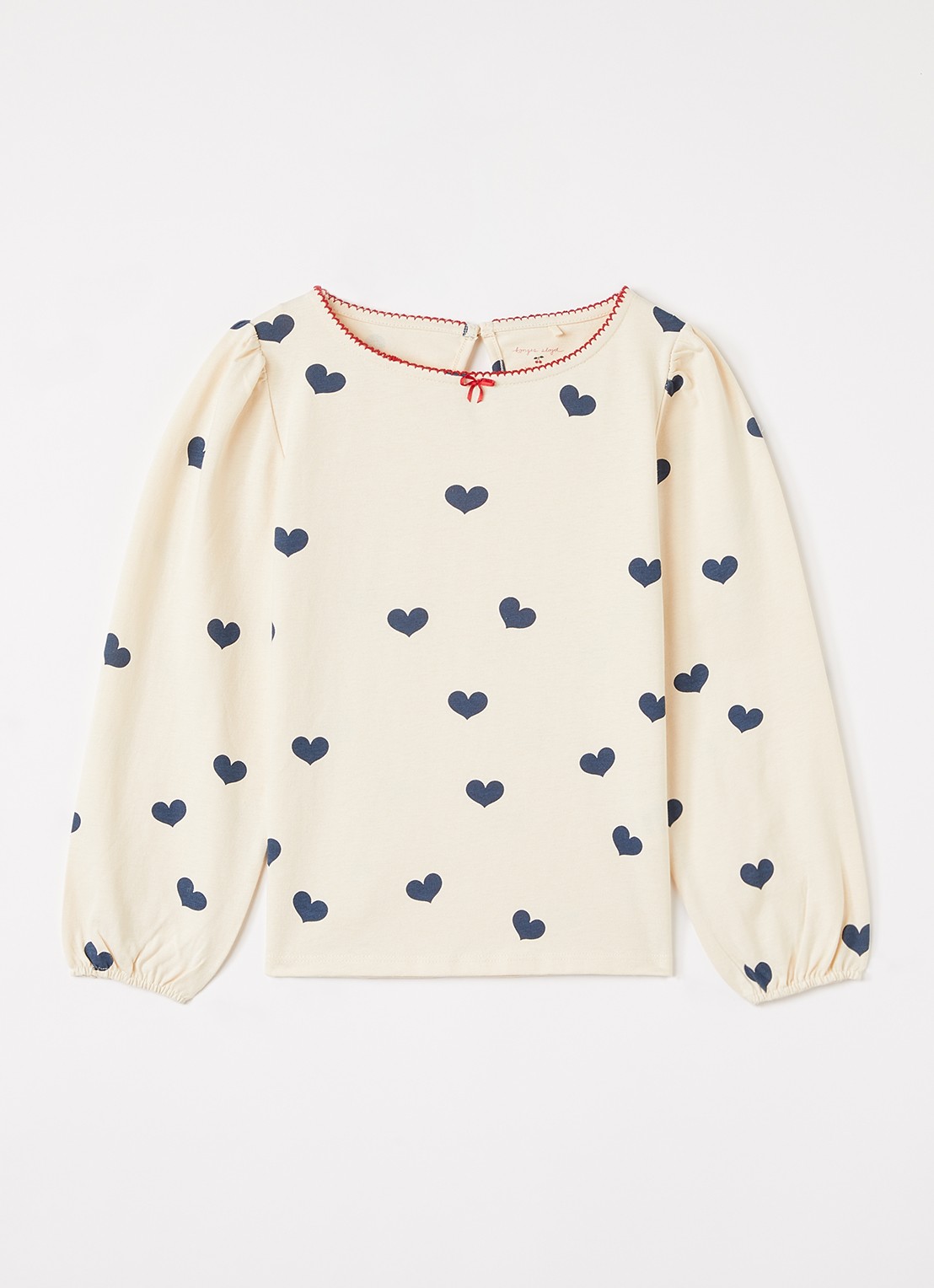 Konges Sløjd Longsleeve met print - voorkant vanillegeel